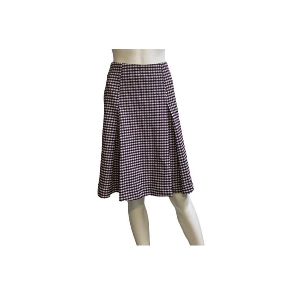 Vintage 1970s Houndstooth Skirt Size Large